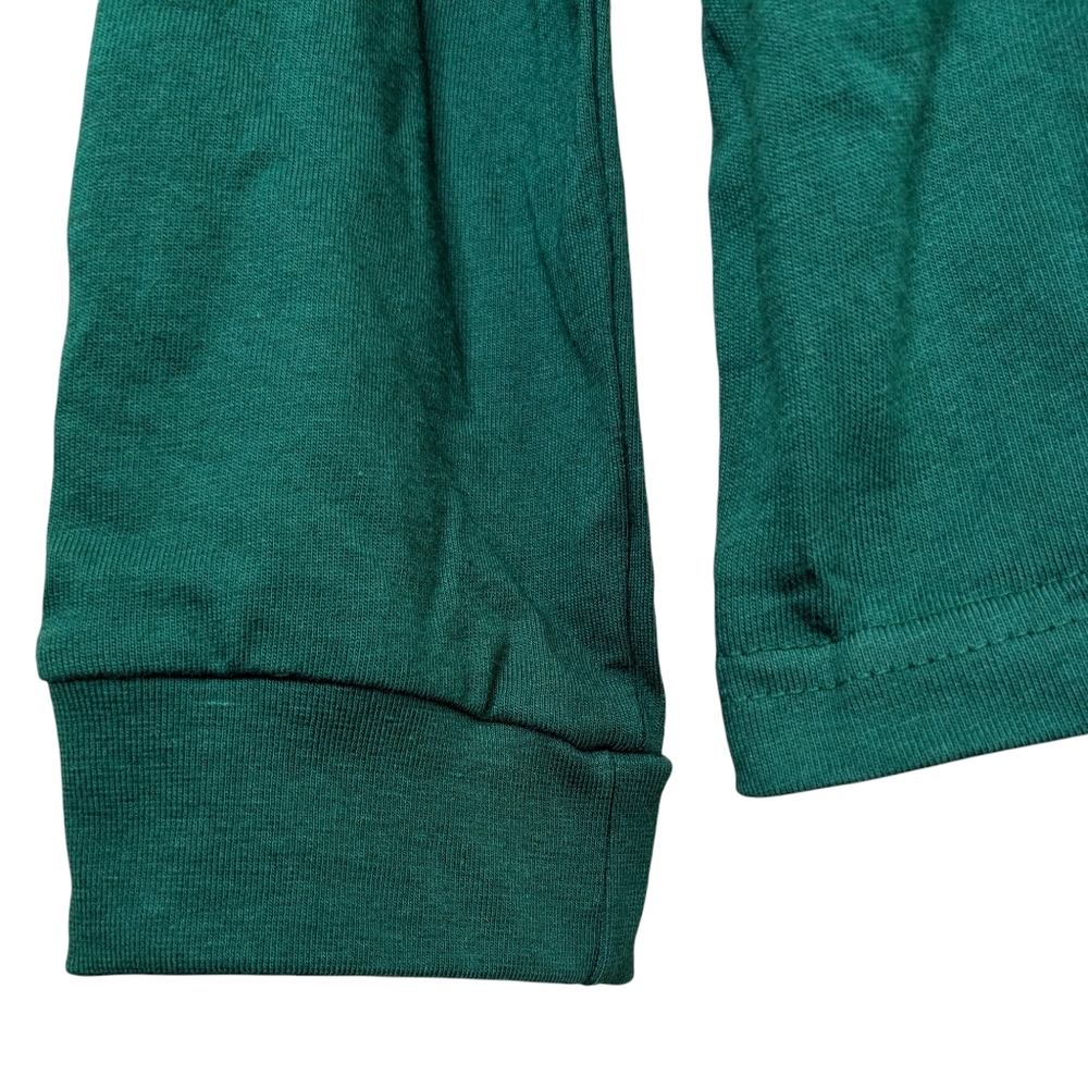 Adidas Forest Dark Green Long Sleeve Cotton Tee Shirt Womens Size XS NWT - Picture 3 of 8